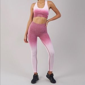 Gymshark Ombré Seamless Legging In Beet / Chalk